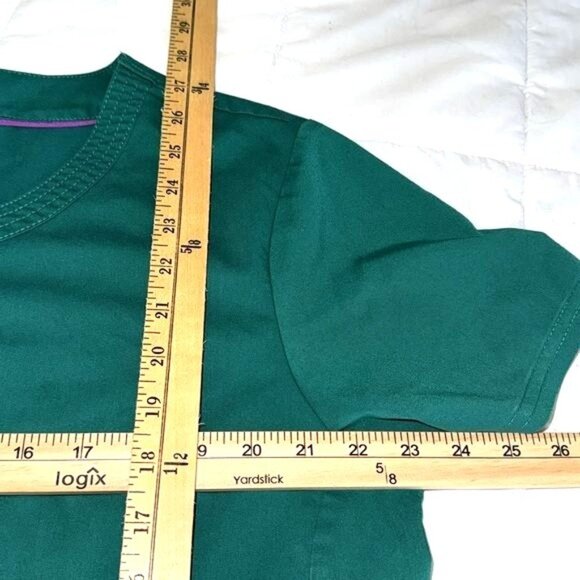 Purple Label Healing Hands Womens Teal Scrub Top 2X - Picture 6 of 6
